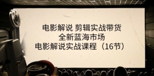 电影短视频解说，自媒体赚钱实战课，教你做电影解说短视频，月赚1万